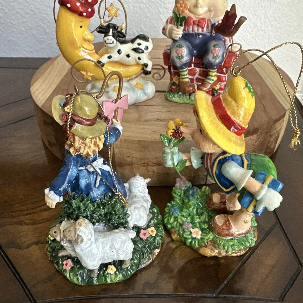 St Nicholas Square Novelty Nursery Rhyme Character Christmas Ornaments Set of 4